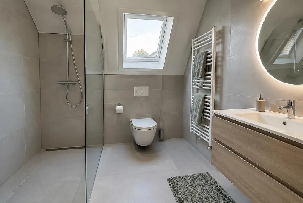 Lekdetectie Culemborg – droge badkamer met inloopdouche na herstel